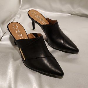 Calvin Klein Grecia Nappa Mules - 10 M